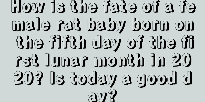How is the fate of a female rat baby born on the fifth day of the first lunar month in 2020? Is today a good day?