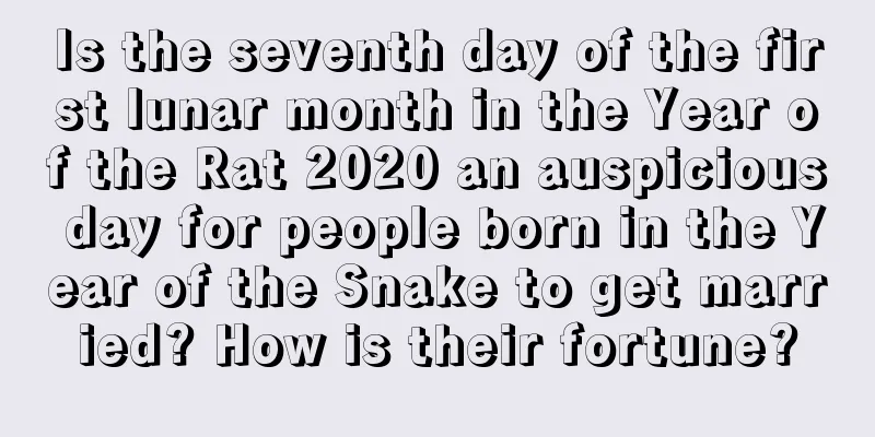 Is the seventh day of the first lunar month in the Year of the Rat 2020 an auspicious day for people born in the Year of the Snake to get married? How is their fortune?