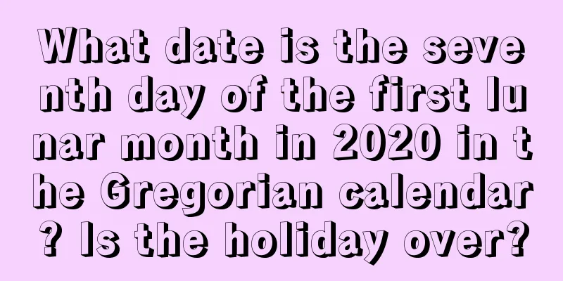 What date is the seventh day of the first lunar month in 2020 in the Gregorian calendar? Is the holiday over?