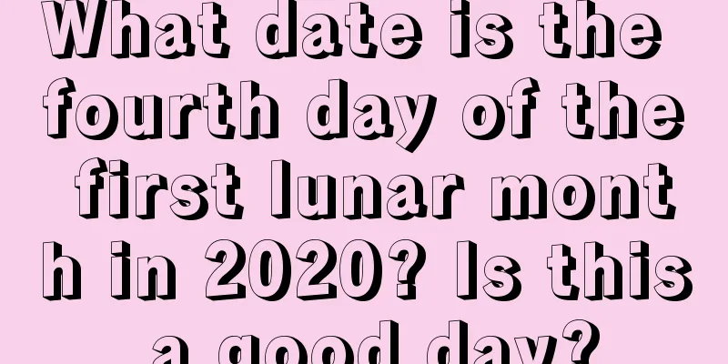 What date is the fourth day of the first lunar month in 2020? Is this a good day?