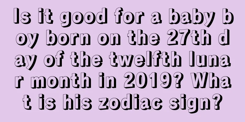 Is it good for a baby boy born on the 27th day of the twelfth lunar month in 2019? What is his zodiac sign?