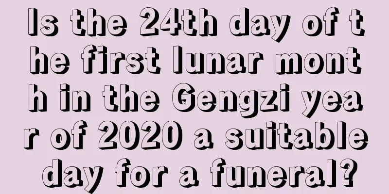 Is the 24th day of the first lunar month in the Gengzi year of 2020 a suitable day for a funeral?