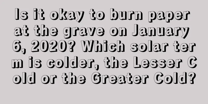 Is it okay to burn paper at the grave on January 6, 2020? Which solar term is colder, the Lesser Cold or the Greater Cold?