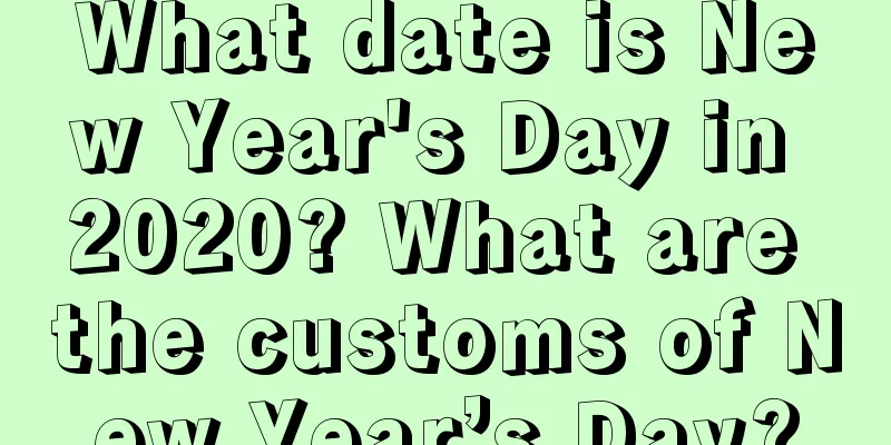 What date is New Year's Day in 2020? What are the customs of New Year’s Day?