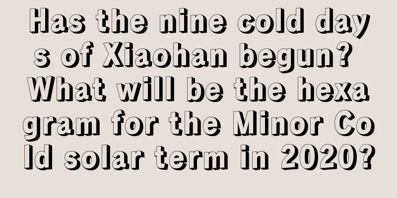 Has the nine cold days of Xiaohan begun? What will be the hexagram for the Minor Cold solar term in 2020?