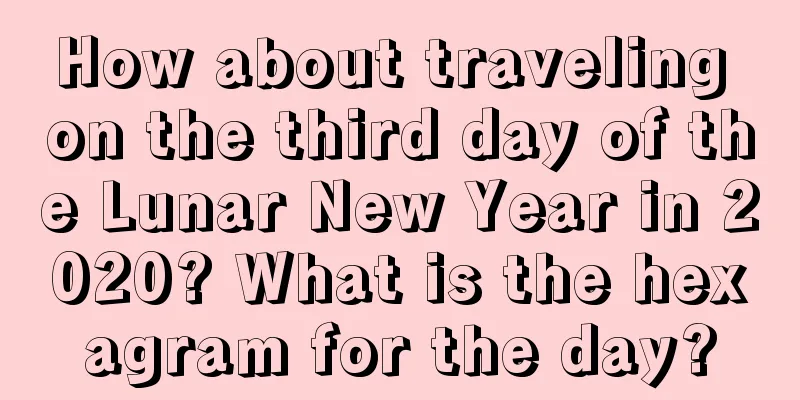 How about traveling on the third day of the Lunar New Year in 2020? What is the hexagram for the day?