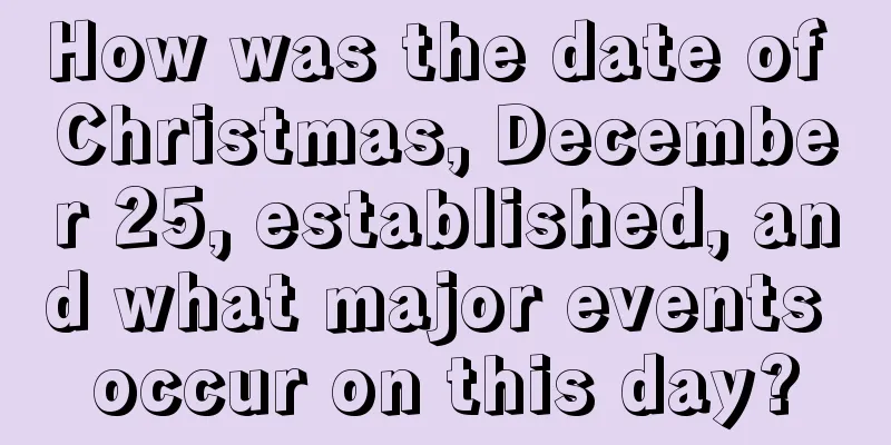 How was the date of Christmas, December 25, established, and what major events occur on this day?