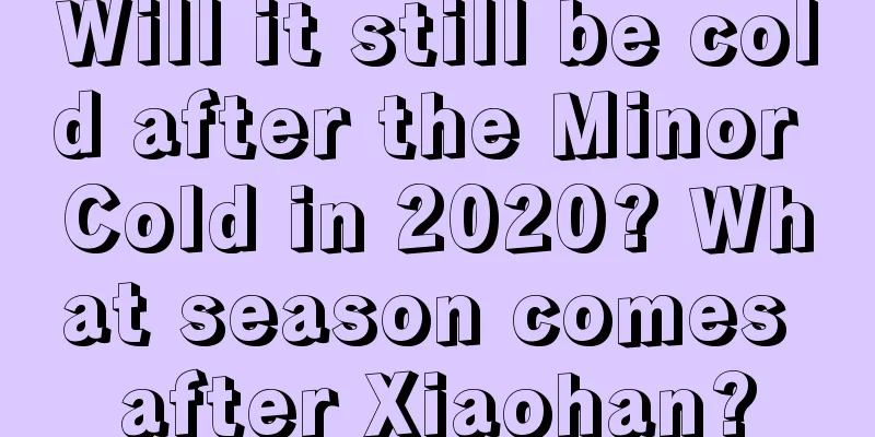 Will it still be cold after the Minor Cold in 2020? What season comes after Xiaohan?
