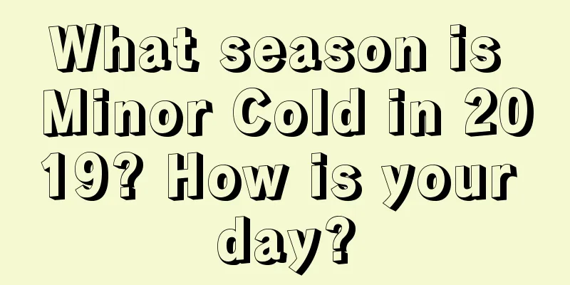 What season is Minor Cold in 2019? How is your day?