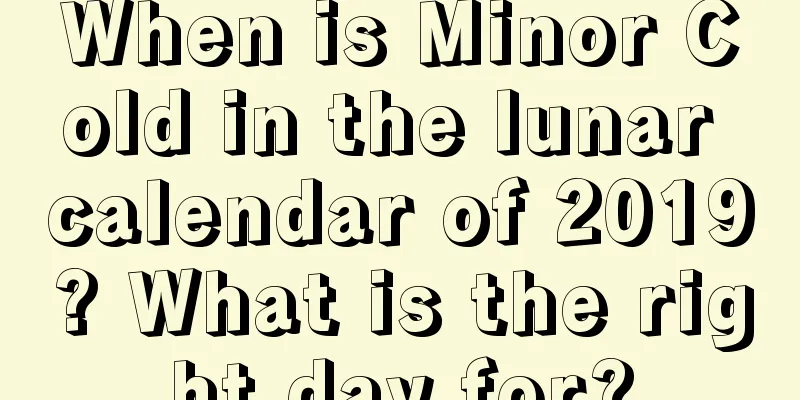 When is Minor Cold in the lunar calendar of 2019? What is the right day for?