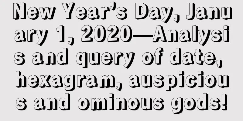 New Year’s Day, January 1, 2020—Analysis and query of date, hexagram, auspicious and ominous gods!