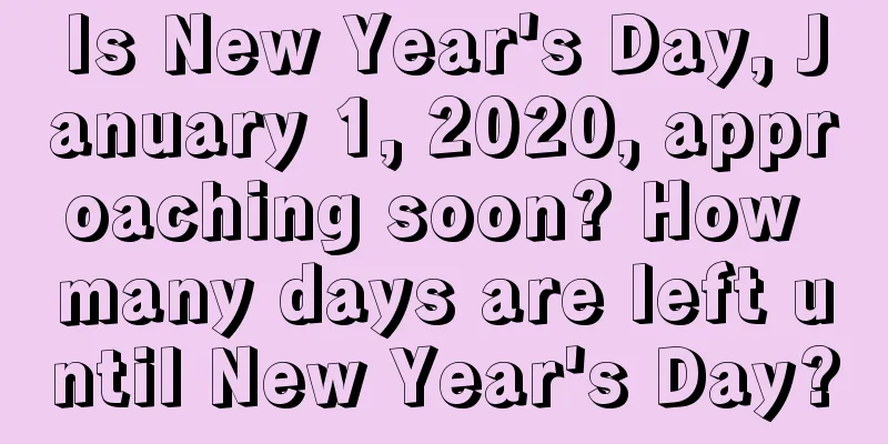 Is New Year's Day, January 1, 2020, approaching soon? How many days are left until New Year's Day?
