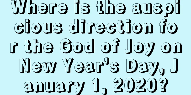 Where is the auspicious direction for the God of Joy on New Year’s Day, January 1, 2020?