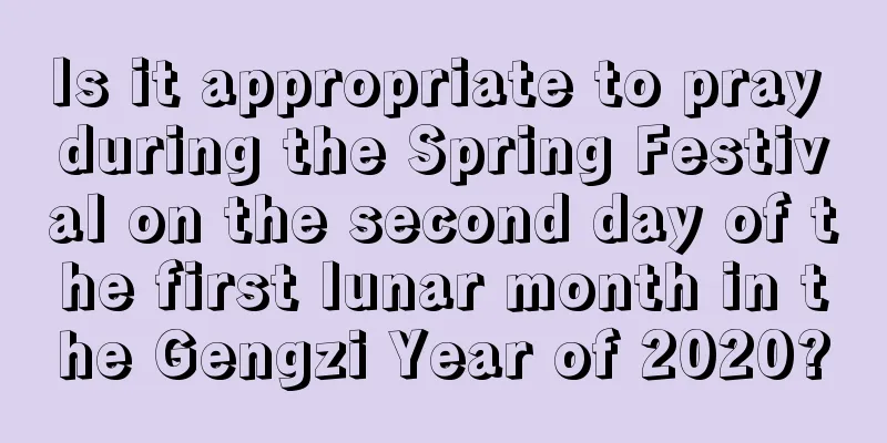 Is it appropriate to pray during the Spring Festival on the second day of the first lunar month in the Gengzi Year of 2020?