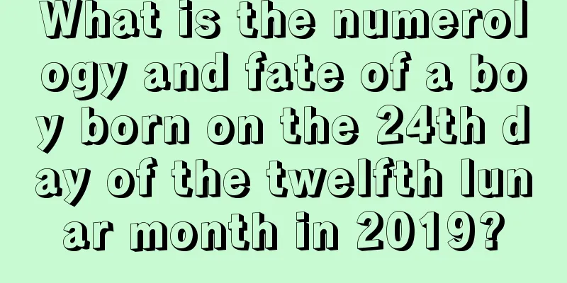 What is the numerology and fate of a boy born on the 24th day of the twelfth lunar month in 2019?