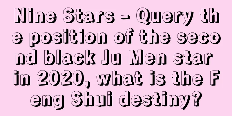 Nine Stars - Query the position of the second black Ju Men star in 2020, what is the Feng Shui destiny?