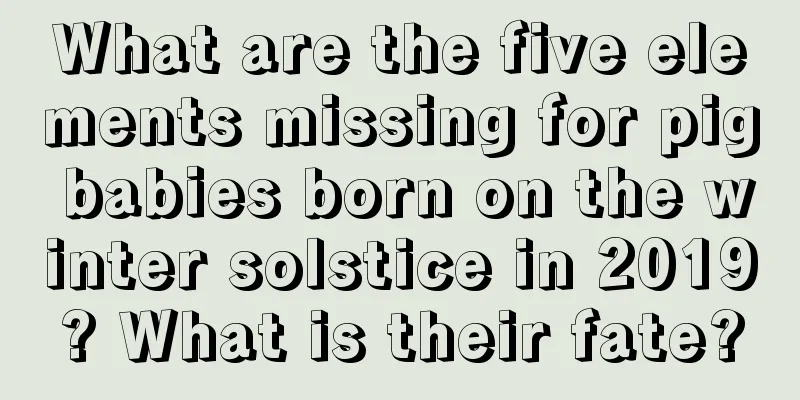 What are the five elements missing for pig babies born on the winter solstice in 2019? What is their fate?