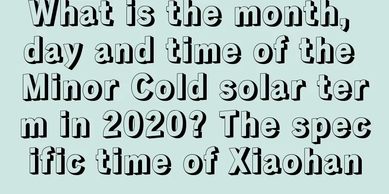 What is the month, day and time of the Minor Cold solar term in 2020? The specific time of Xiaohan