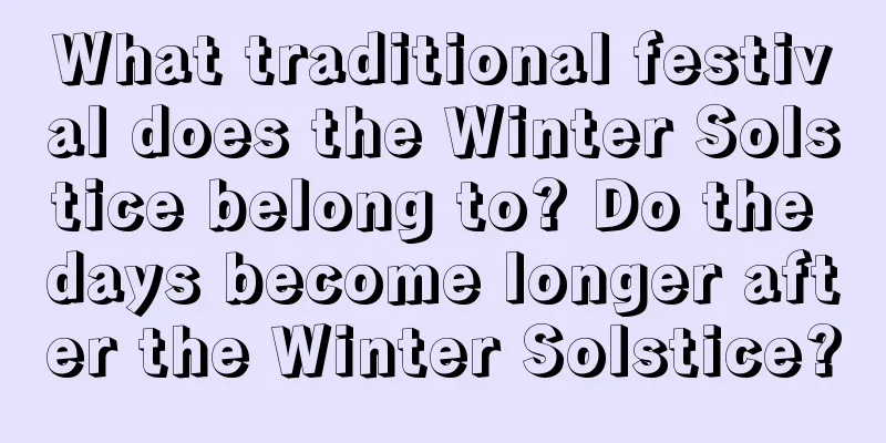 What traditional festival does the Winter Solstice belong to? Do the days become longer after the Winter Solstice?