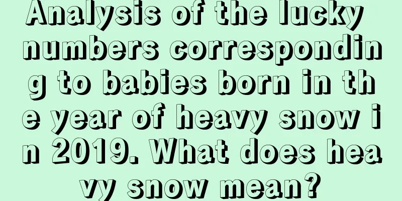 Analysis of the lucky numbers corresponding to babies born in the year of heavy snow in 2019. What does heavy snow mean?