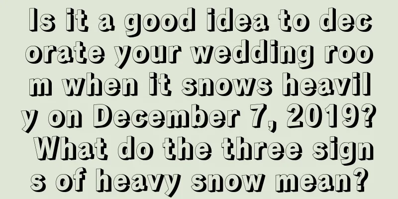 Is it a good idea to decorate your wedding room when it snows heavily on December 7, 2019? What do the three signs of heavy snow mean?