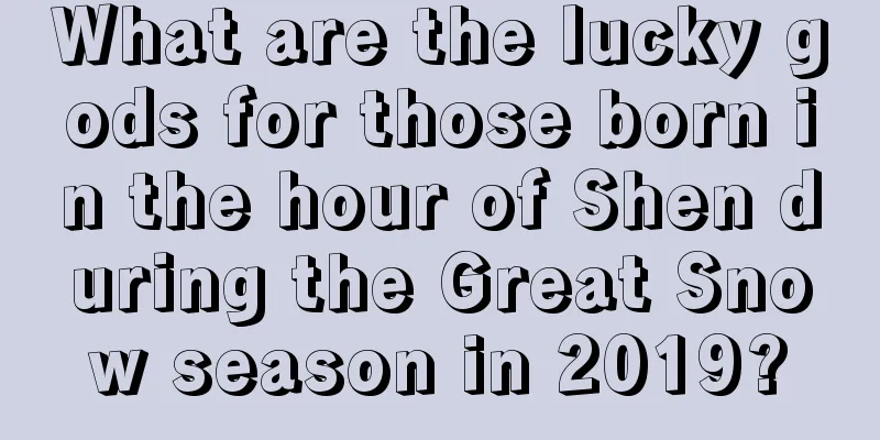 What are the lucky gods for those born in the hour of Shen during the Great Snow season in 2019?