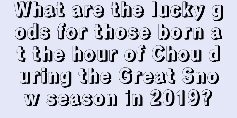 What are the lucky gods for those born at the hour of Chou during the Great Snow season in 2019?