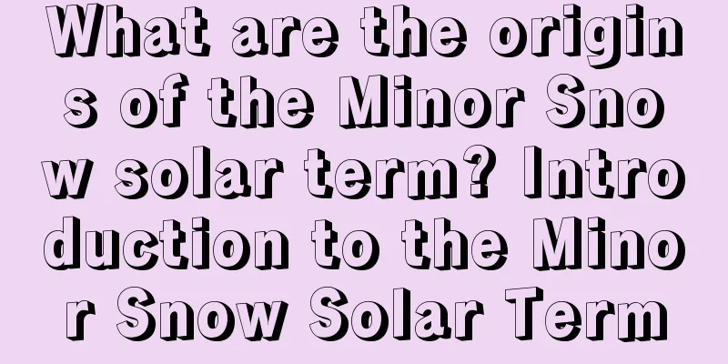 What are the origins of the Minor Snow solar term? Introduction to the Minor Snow Solar Term