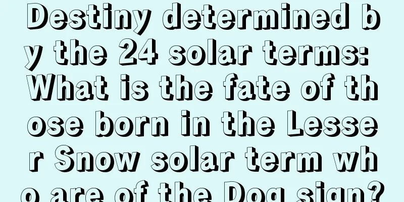 Destiny determined by the 24 solar terms: What is the fate of those born in the Lesser Snow solar term who are of the Dog sign?
