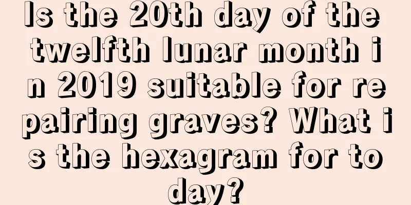 Is the 20th day of the twelfth lunar month in 2019 suitable for repairing graves? What is the hexagram for today?