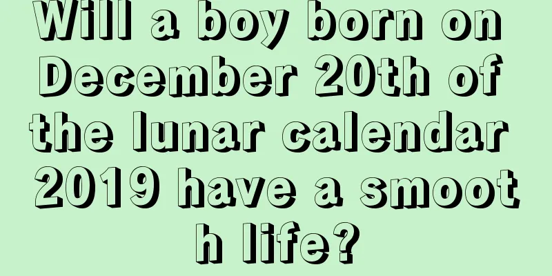 Will a boy born on December 20th of the lunar calendar 2019 have a smooth life?