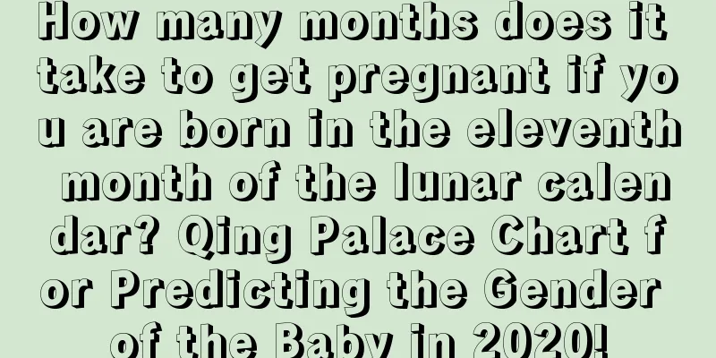 How many months does it take to get pregnant if you are born in the eleventh month of the lunar calendar? Qing Palace Chart for Predicting the Gender of the Baby in 2020!