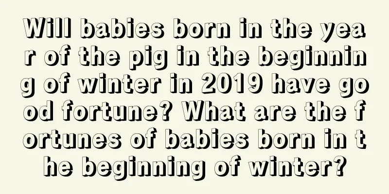 Will babies born in the year of the pig in the beginning of winter in 2019 have good fortune? What are the fortunes of babies born in the beginning of winter?