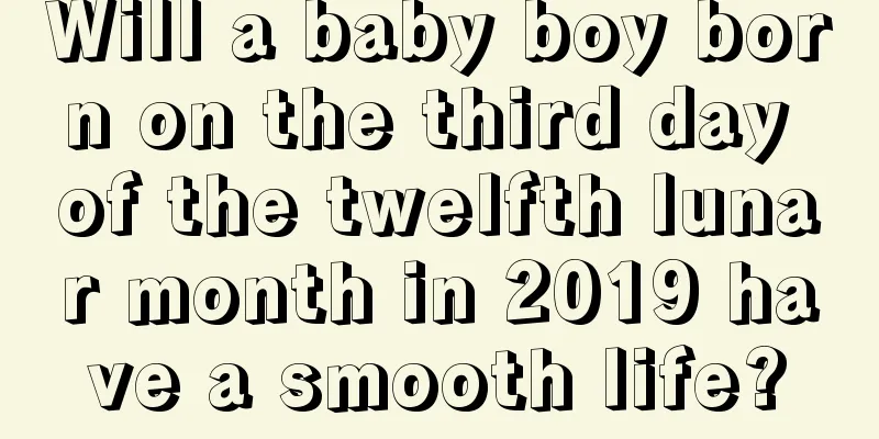Will a baby boy born on the third day of the twelfth lunar month in 2019 have a smooth life?