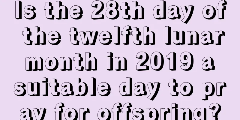 Is the 28th day of the twelfth lunar month in 2019 a suitable day to pray for offspring?