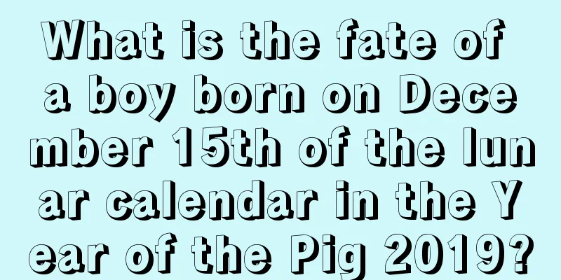 What is the fate of a boy born on December 15th of the lunar calendar in the Year of the Pig 2019?