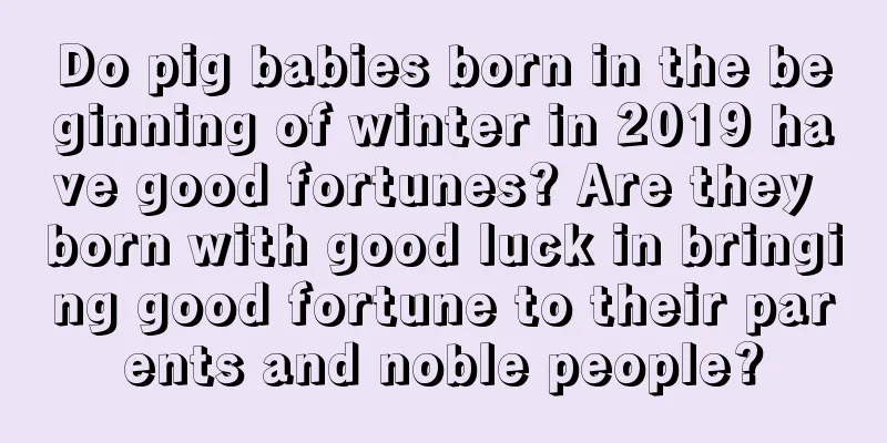 Do pig babies born in the beginning of winter in 2019 have good fortunes? Are they born with good luck in bringing good fortune to their parents and noble people?