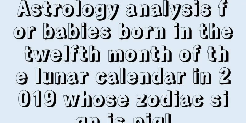 Astrology analysis for babies born in the twelfth month of the lunar calendar in 2019 whose zodiac sign is pig!