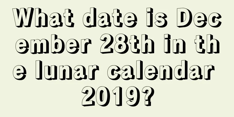 What date is December 28th in the lunar calendar 2019?