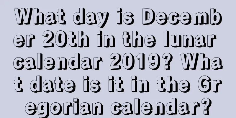 What day is December 20th in the lunar calendar 2019? What date is it in the Gregorian calendar?