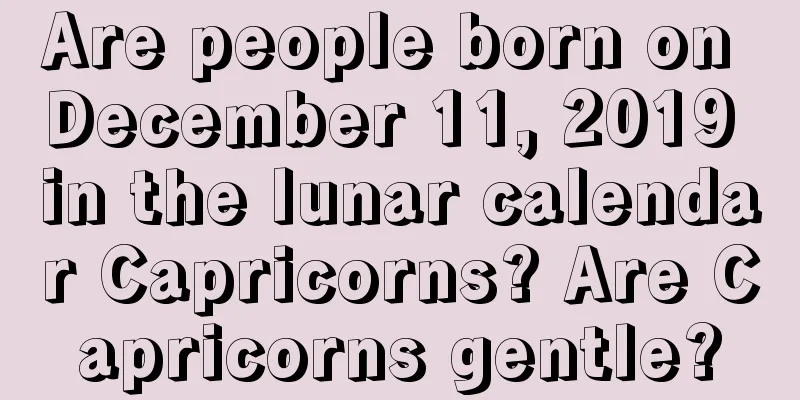 Are people born on December 11, 2019 in the lunar calendar Capricorns? Are Capricorns gentle?