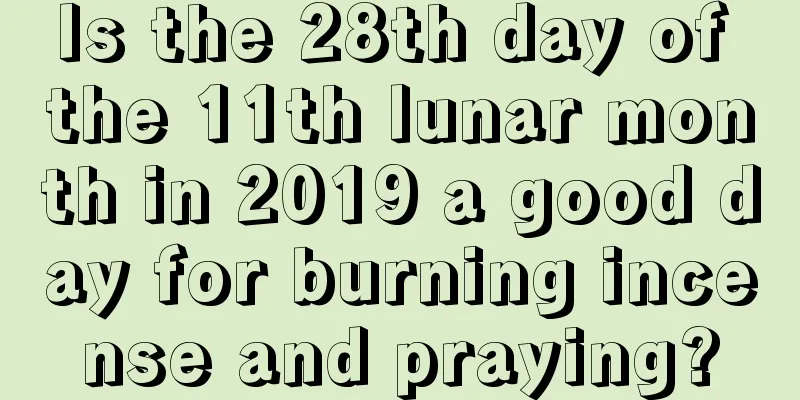 Is the 28th day of the 11th lunar month in 2019 a good day for burning incense and praying?