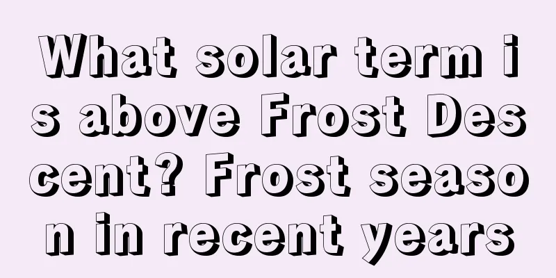 What solar term is above Frost Descent? Frost season in recent years