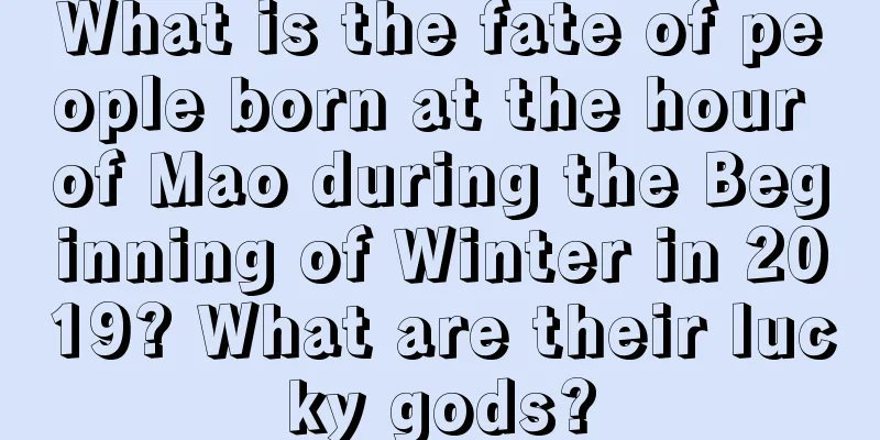 What is the fate of people born at the hour of Mao during the Beginning of Winter in 2019? What are their lucky gods?