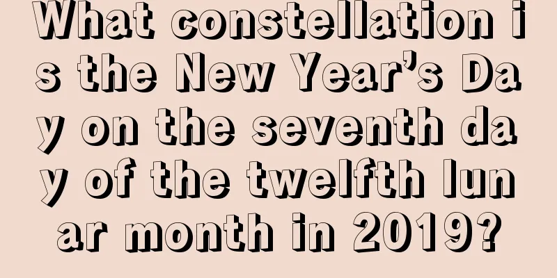What constellation is the New Year’s Day on the seventh day of the twelfth lunar month in 2019?