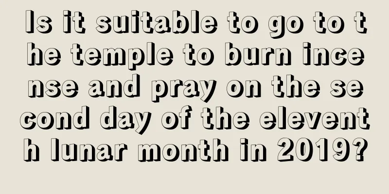 Is it suitable to go to the temple to burn incense and pray on the second day of the eleventh lunar month in 2019?