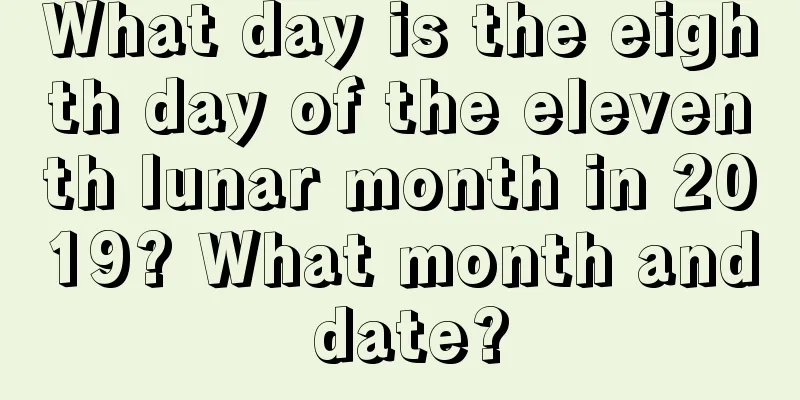 What day is the eighth day of the eleventh lunar month in 2019? What month and date?