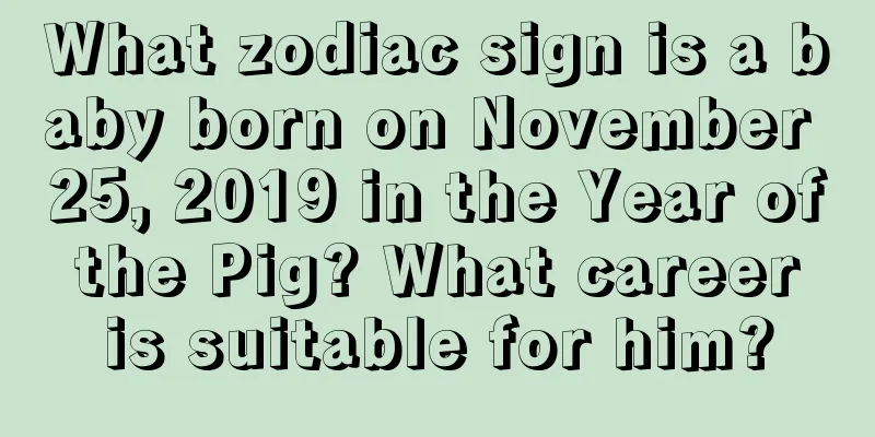 What zodiac sign is a baby born on November 25, 2019 in the Year of the Pig? What career is suitable for him?