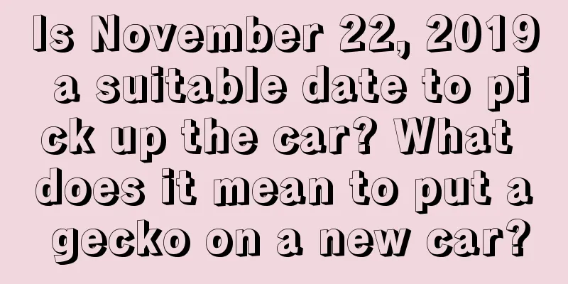 Is November 22, 2019 a suitable date to pick up the car? What does it mean to put a gecko on a new car?