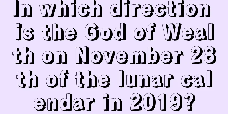 In which direction is the God of Wealth on November 28th of the lunar calendar in 2019?